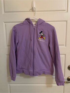 Disney Purple Mickey Mouse Zip Hoodie Women